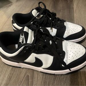 Nike Black and White Low Dunk Sneakers